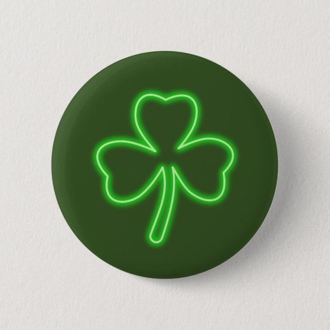 Badge Rond 5 Cm Shamrock de la Saint-Patrick (Devant)