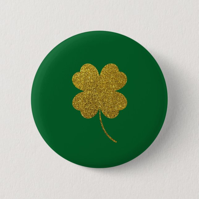 Badge Rond 5 Cm Shamrock de la Saint-Patrick (Devant)