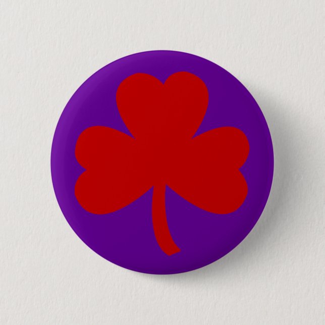 Badge Rond 5 Cm Shamrock de Red Hat (Devant)
