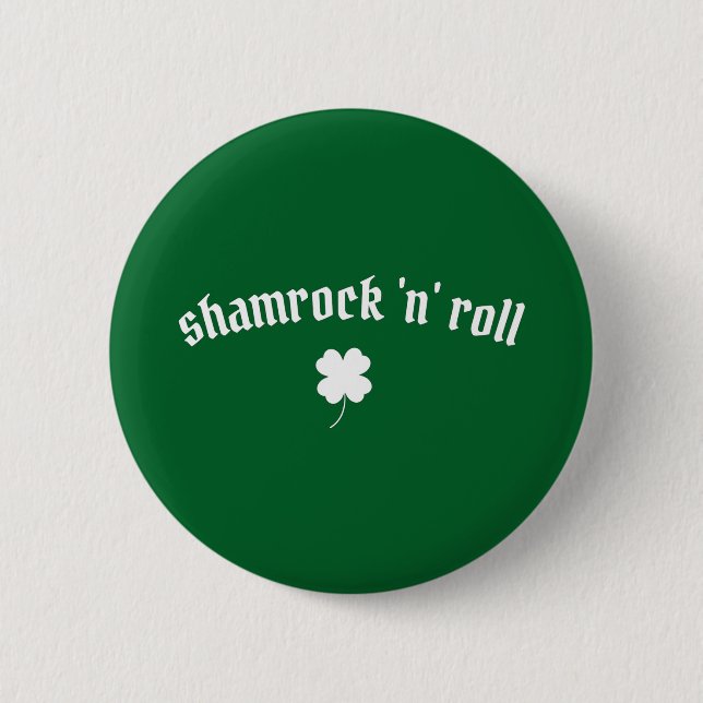 Badge Rond 5 Cm Shamrock en rouleau Saint Patrick's Day (Devant)
