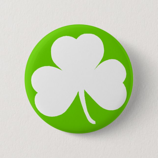 Badge Rond 5 Cm Shamrock irlandais (Devant)