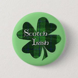 Badge Rond 5 Cm Shamrock irlandais écossais