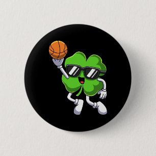 Badge Rond 5 Cm Shamrock Jour de la Saint Patrick amusant Jouer Ba