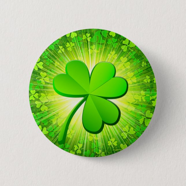 Badge Rond 5 Cm Shamrock magique (Devant)