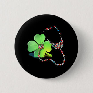 Badge Rond 5 Cm Shamrock Saint Patricks Day Infirmière inscrite Te