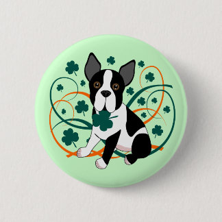 Badge Rond 5 Cm Shamrockin Terrier