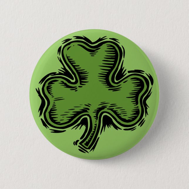 Badge Rond 5 Cm Shamrocks de bouton de l'Irlande (Devant)