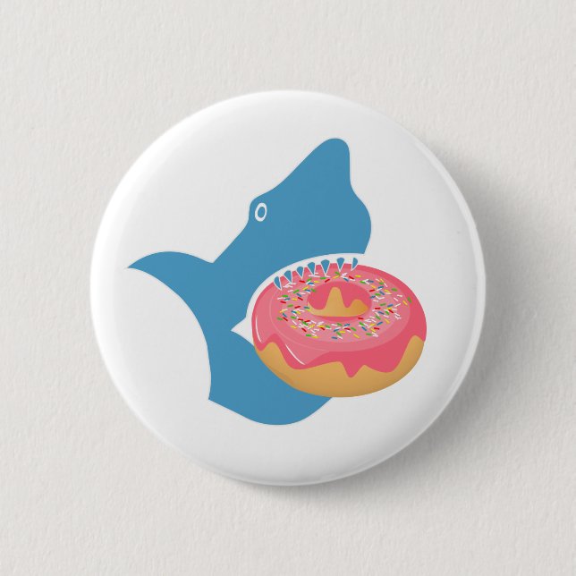 Badge Rond 5 Cm Shark (Devant)
