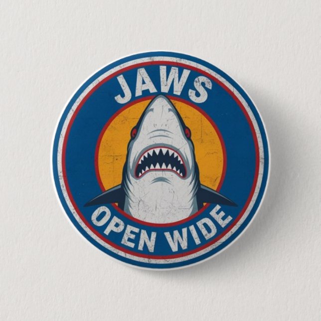 Badge Rond 5 Cm Shark pin (Devant)