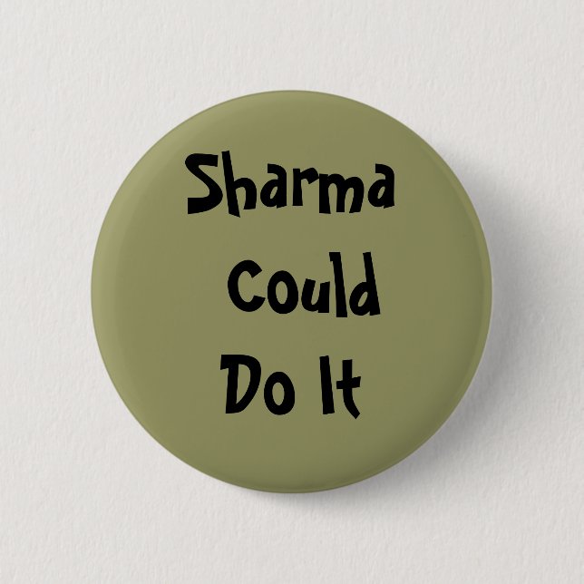 Badge Rond 5 Cm Sharma a pu le faire bouton d'escalade de roche (Devant)