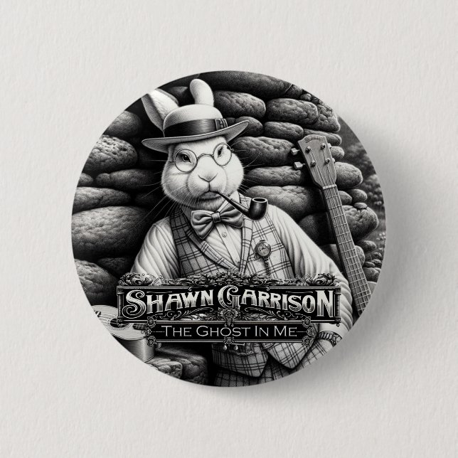 Badge Rond 5 Cm Shawn Garrison - Le Fantôme En Moi - Bouton (Devant)
