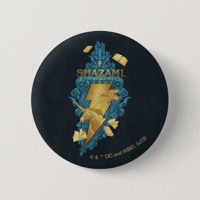 Badge Rond 5 Cm SHAZAM ! Furie des dieux | Le royaume des dieux Lo (Devant)