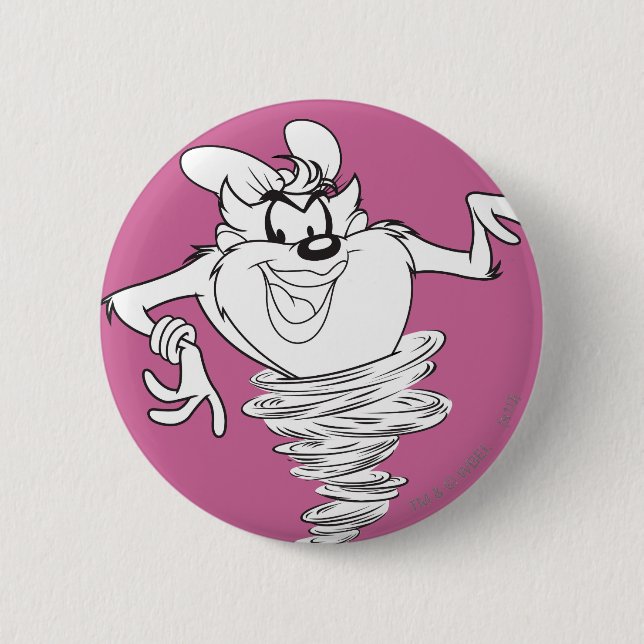 Badge Rond 5 Cm She-Devil noir et blanc (Devant)