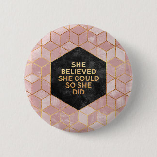 Badge Rond 5 Cm She Jedved She Could So She Did