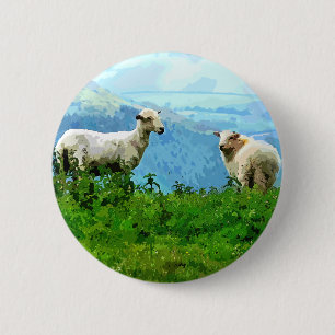 BADGE ROND 5 CM SHEEP DE MONTAGNE