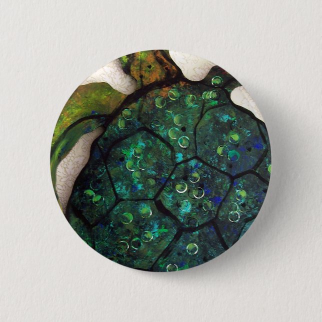 Badge Rond 5 Cm Sheldon la tortue de mer (Devant)
