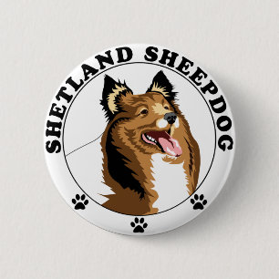 Badge Rond 5 Cm Shetland Sheepdog - Shelter