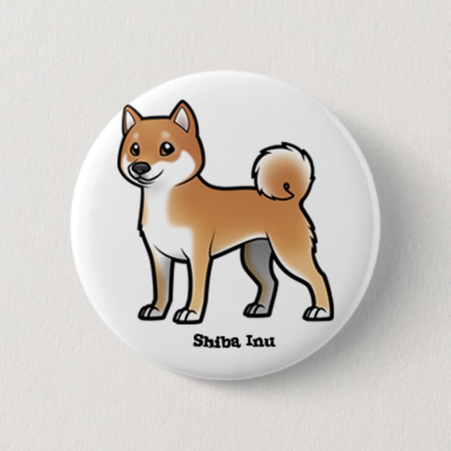 Badge Rond 5 Cm shiba inu (Devant)