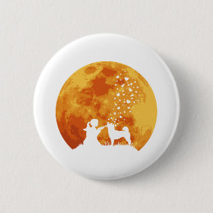 Badge Rond 5 Cm Shiba Inu