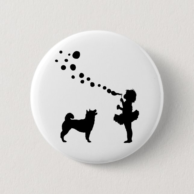 Badge Rond 5 Cm Shiba Inu (Devant)