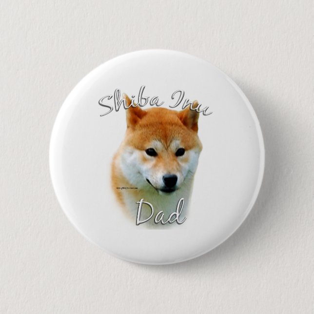 Badge Rond 5 Cm Shiba Inu Papa 2 (Devant)