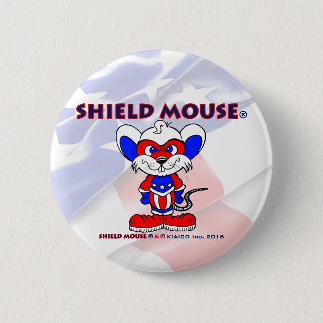 Badge Rond 5 Cm SHIELD MOUSE Classic U.S.A. Bouton 2016 (Devant)