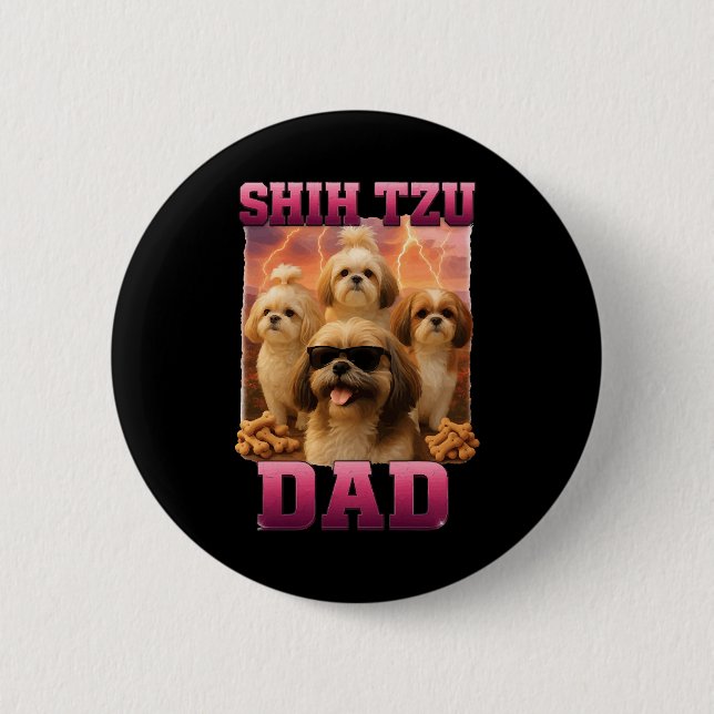 Badge Rond 5 Cm Shih Tzu    (Devant)