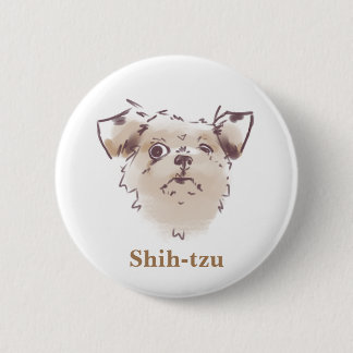Badge Rond 5 Cm Shih-tzu