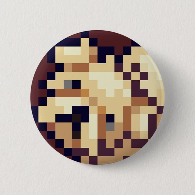 Badge Rond 5 Cm Shih-tzu pixelart (Devant)