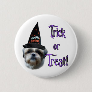Badge Rond 5 Cm Shih Tzu Trick