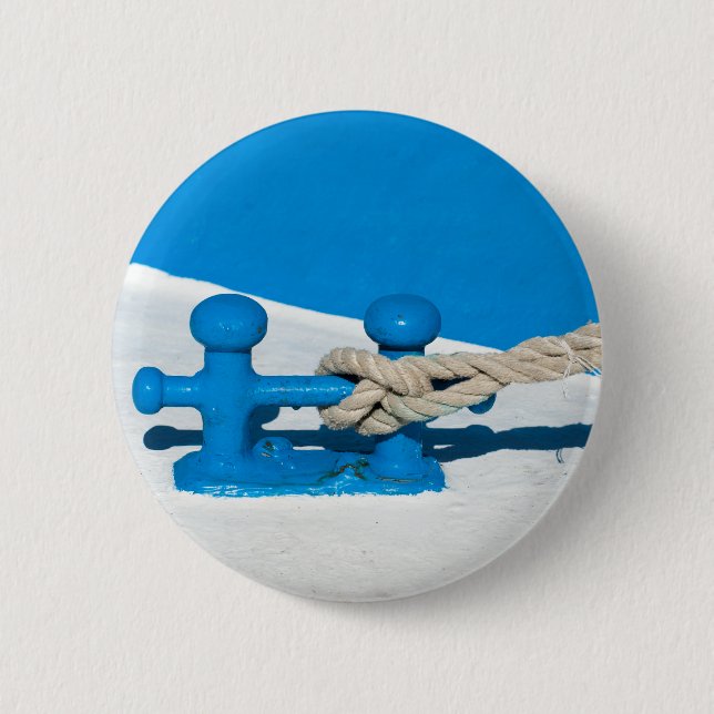 Badge Rond 5 Cm Ship Double Bollard w Rope (Devant)