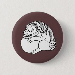 Badge Rond 5 Cm Shishi de Netsuke