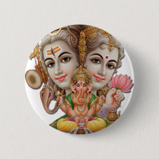 Badge Rond 5 Cm Shiva et famille