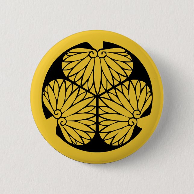 Badge Rond 5 Cm Shogouns lundi (crête) de Tokugawa (Devant)