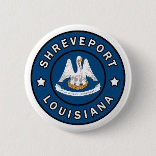Badge Rond 5 Cm Shreveport Louisiane