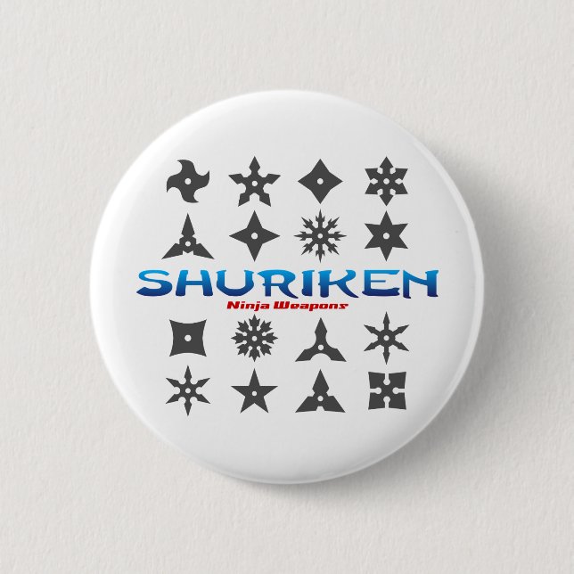 Badge Rond 5 Cm Shuriken Ninja Weapons (Devant)