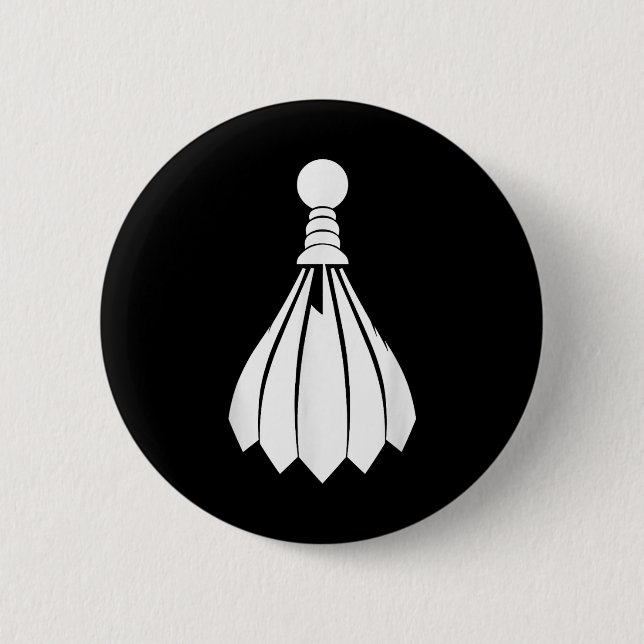 Badge Rond 5 Cm Shuttle Badminton Instructor  (Devant)