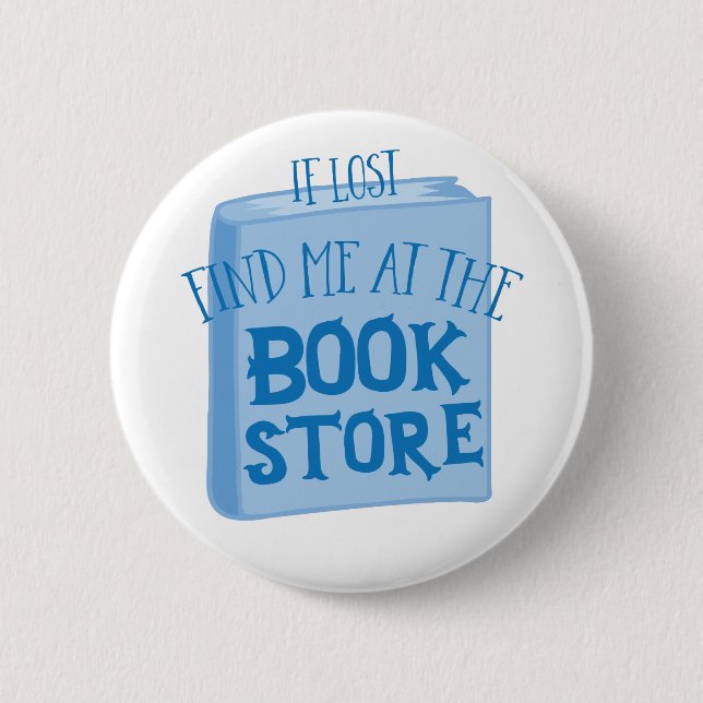 Badge Rond 5 Cm si perdu trouvez-moi à la librairie (Devant)