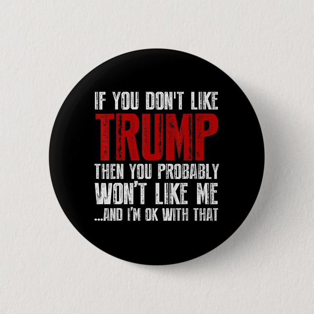 Badge Rond 5 Cm Si vous n'aimez pas Trump  (Devant)