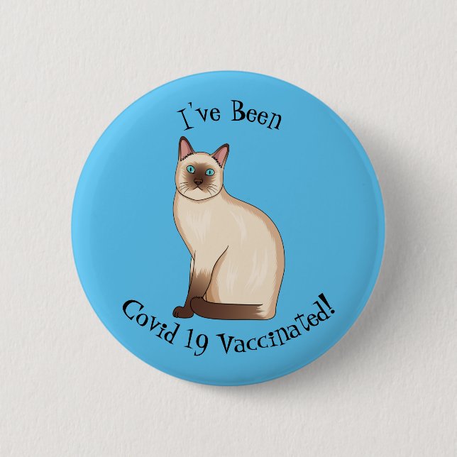 Badge Rond 5 Cm Siamese cat cartoon (Devant)