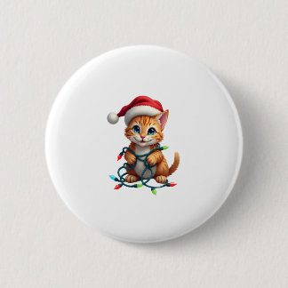 Badge Rond 5 Cm Siamese Cat Christmas V-Neck (3)