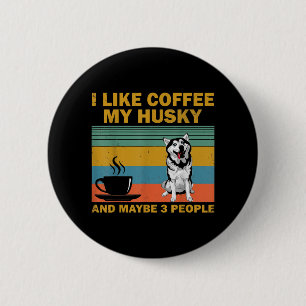 Badge Rond 5 Cm Siberian Husky Dog Taux de venin