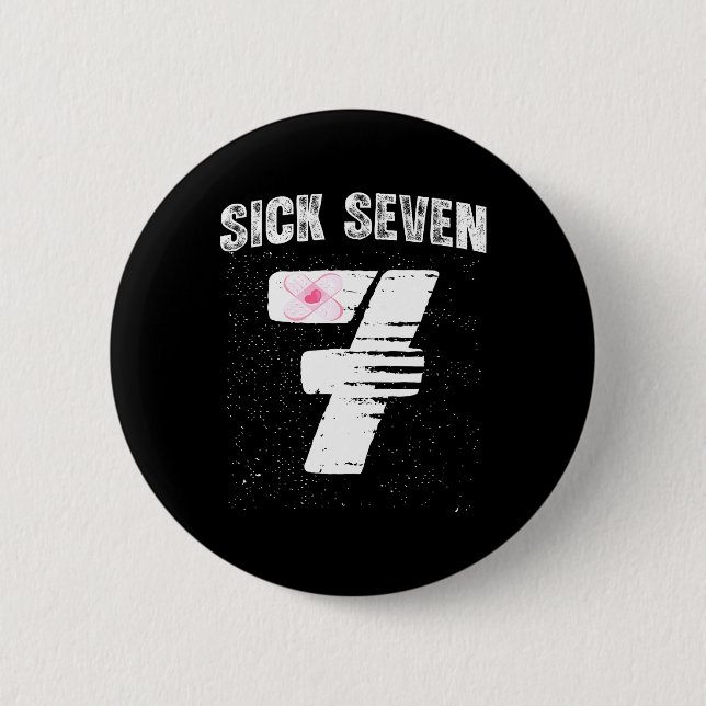 Badge Rond 5 Cm Sick Seven 67 Halloween Costume  (Devant)