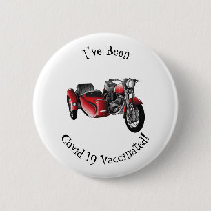 Badge Rond 5 Cm Sidecar motorcycle cartoon illustration 