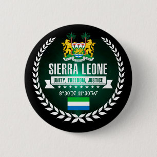Badge Rond 5 Cm Sierra Leone