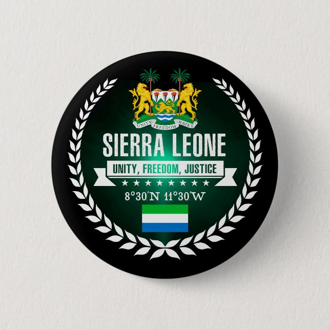 Badge Rond 5 Cm Sierra Leone (Devant)