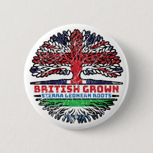 Badge Rond 5 Cm Sierra Leone Sierraléonais Royaume-Uni Royaume-Uni
