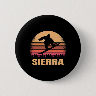 Badge Rond 5 Cm Sierra Nevada Snowboard extérieur Vintage 80s Ret