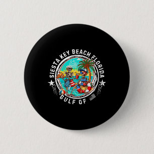 Badge Rond 5 Cm Siesta Key Beach Floride Hommes Et Femmes