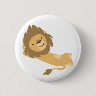 Badge Rond 5 Cm Siesta ! Lion caricature mignon